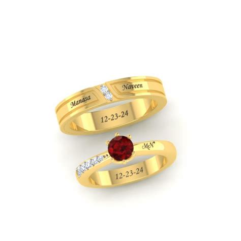 Gold Engagement Rings With Name Engraved