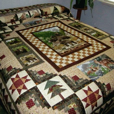 Wildlife Quilt; Designed and pieced by Lucy Maust Quilted by Esther B. Yoder. | Panel quilt ...