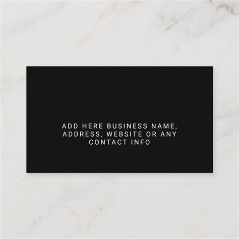 a black and white business card with the words,'add here business name, address, website or any ...