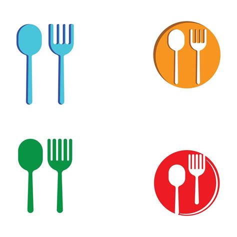 spoon and fork logo with vector shape template. 21872864 Vector Art at Vecteezy