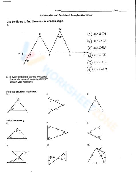 Worksheet Isosceles And Equilateral Triangles | Hot Sex Picture