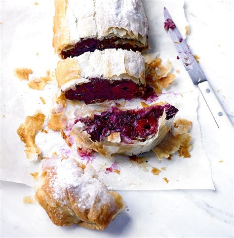 Cherry strudel with ground almonds - Country Living Magazine UK