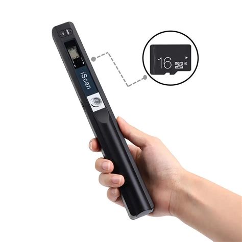 IssyzonePOS Handheld Document Scanner Mini Portable Mobile A4 Image Scanner USB Micro 16G SD ...