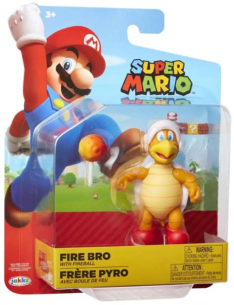 World of Nintendo Super Mario Wave 14 Fire Bro 4 Action Figure with Fireball Jakks Pacific - ToyWiz