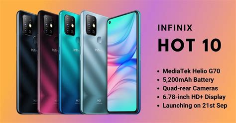 Infinix Hot 10 Launching on September 21, Full Specifications and Images Revealed on Official ...