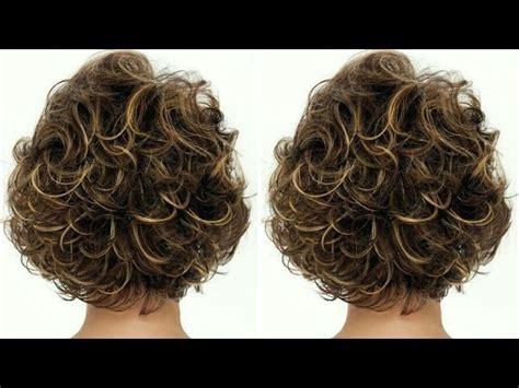 Curly Long Stacked Bob Hairstyles