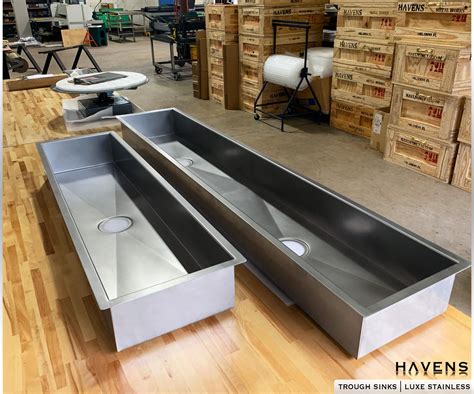 Custom Trough Sink - Stainless - Havens | Luxury Metals