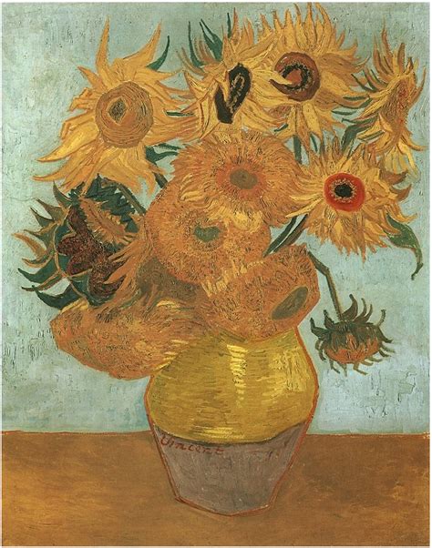 Still Life: Vase with Twelve Sunflowers by Vincent Van Gogh - 595