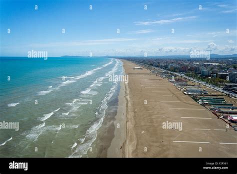 Aerial View of Rimini Beach Italy Stock Photo - Alamy