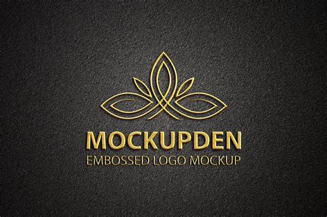 Embossed Logo Mockup Free PSD Template - Mockup Den