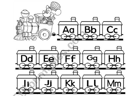 Alphabet Train - ESL worksheet by 3MMM