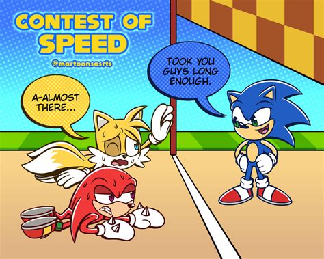 SONIC Vs TAILS Vs KNUCKLES Part 1: SPEED by martoonsarts on DeviantArt