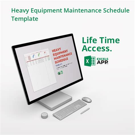 Heavy Equipment Maintenance Schedule Template - Excels App