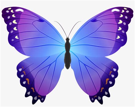 Butterfly Purple Transparent Png Clip Art - Blue And Purple Butterfly Clip Art Transparent PNG ...