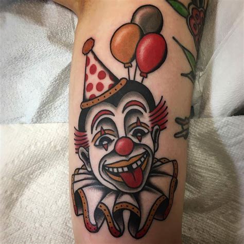 Clown tattoo by @sterling_barck at White Lotus Tattoo in Orange County CA #sterlingbarck # ...