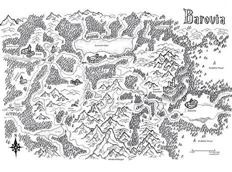 Barovia Hand Drawn Map