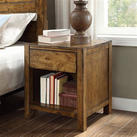 Better Homes and Gardens Bryant Nightstand, Rustic Maple Brown Finish - Walmart.com