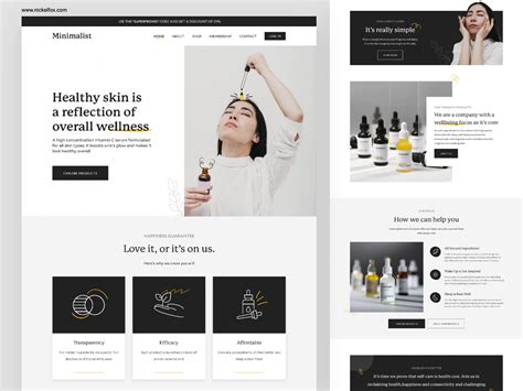 Landing Page Design: Web Site UI Minimalist Website by Nickelfox - UI/UX Design on Dribbble