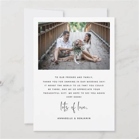 Modern Photo Collage Wedding Thank You Card | Zazzle