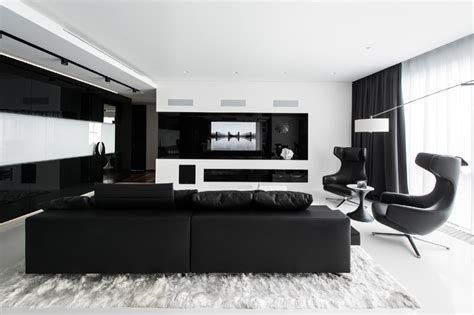 Modern Black And White Living Room Living Room Decor Decorating Chic Classic Decorilla ...