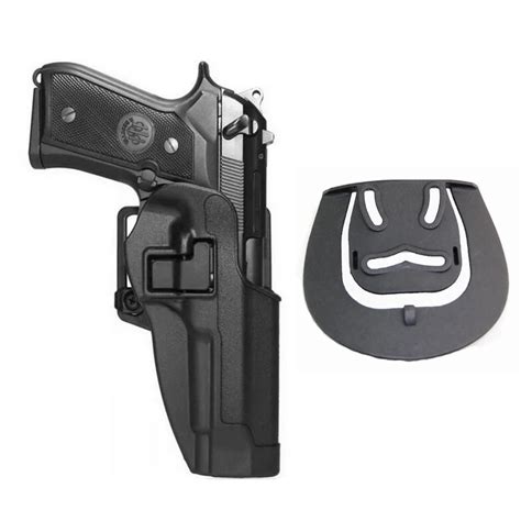 Airsoft Hunting Accessories Tactical Pistol Holster Right Hand Belt Gun Holster M9 92 96 Pistol ...