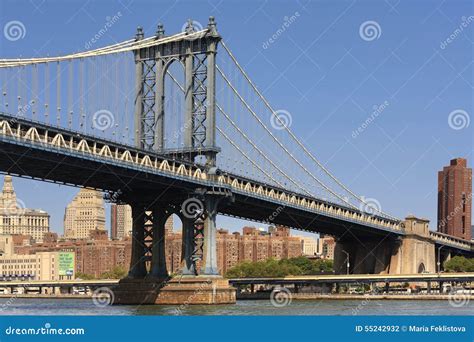 View of Manhattan Bridge and Brooklyn, NYC Editorial Photography - Image of liberty, cityscape ...