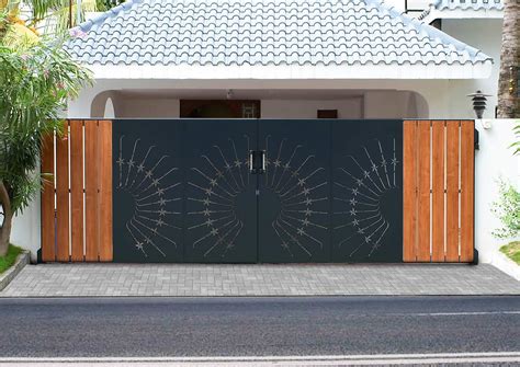 Easily Adjusted to Fit Your Property Landscape with 40 Modern “Aluminum Fence Gate” Design Ideas