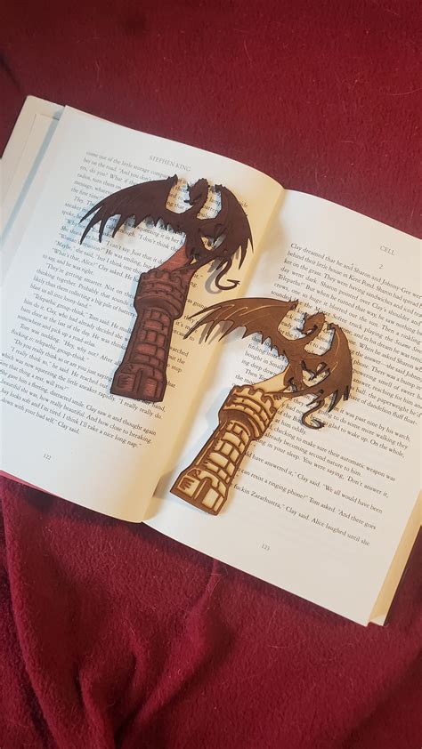 Engraved Dragon Bookmark Wooden Bookmark Laser Engraved - Etsy