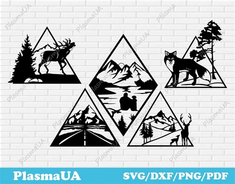 Wildlife Scene Dxf Deer Cut File Nature Cut File Fox Cut - Etsy