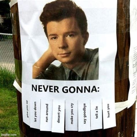 Rickroll Rick Roll Never Gonna Give You Up Rick Astley Meme Posters | Images and Photos finder