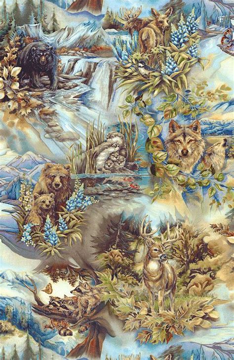 North American Wildlife 5 - Mountain Spring- Quilt Fabrics from www.eQuilter.com | North ...