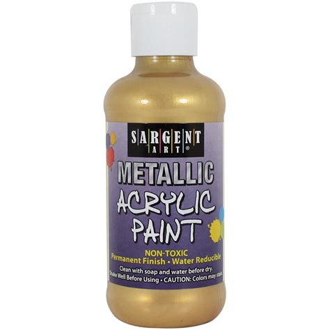 Metallic Acrylic Paint 8oz-Gold - Walmart.com