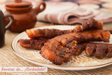 Chicharrón de cerdo crujiente y muy sabroso - Recetas de ¡Escándalo!