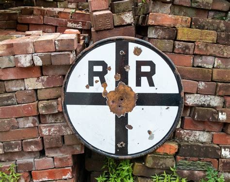 Railroad Crossing Sign Vintage Porcelain Signage - Etsy