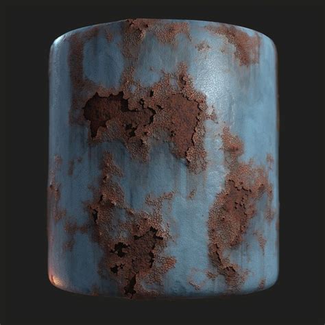 ArtStation - Painted metal with rust | Game Assets | Metallic paint, Metal, Rust