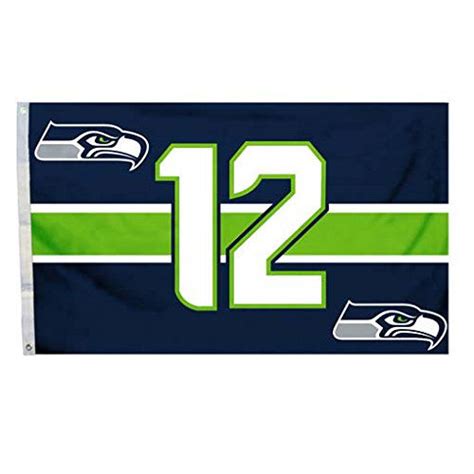 Seattle Seahawks "12" Flag 3 X 5 Foot with 2 Grommets | World of Windsocks