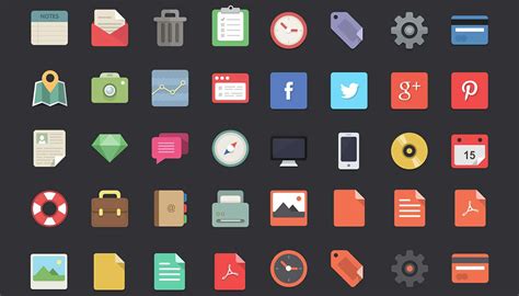 33+ Best Free Flat Icons for Designers -DesignBump