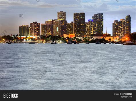 Miami Skyline Night - Image & Photo (Free Trial) | Bigstock