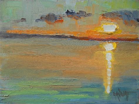 Daily Painters Abstract Gallery: Sunset Paintings, Daily Painting, Small Oil Paintings