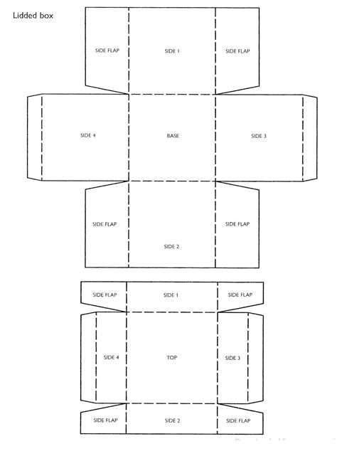 Square Paper Box Template A4 - The Templates Art