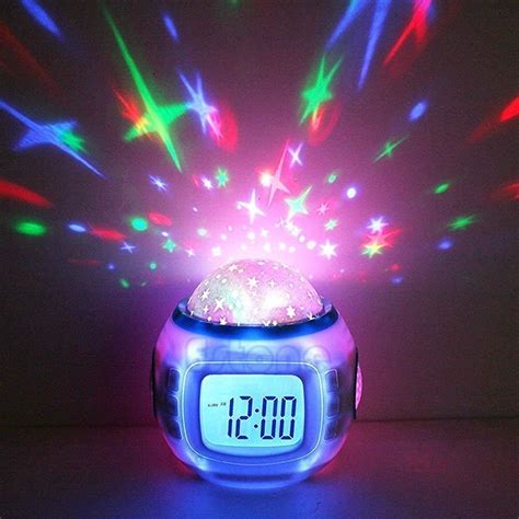 Children Room Sky Star Night Light Projector Lamp Alarm Clock sleeping music - Walmart.com