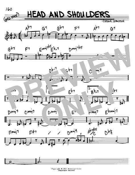 Head And Shoulders Sheet Music | Cedar Walton | Real Book – Melody & Chords – C Instruments