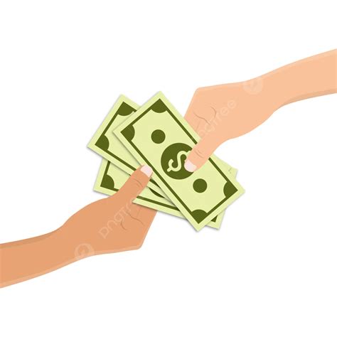 Two Hands Giving And Receiving Money Vector, Hands, Money, Hand PNG and Vector with Transparent ...