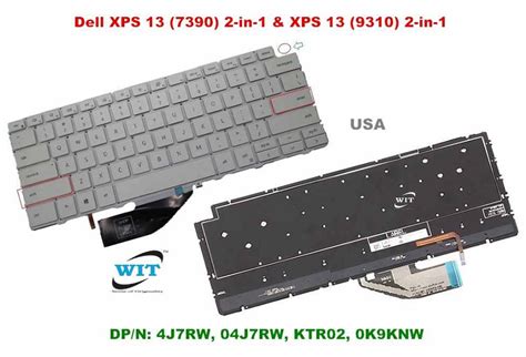 Laptop Keyboard/Keypad for Dell XPS 13 7390 2-in-1 P103G, Dell XPS 13-7390 2-in-1 & Dell XPS 13 ...