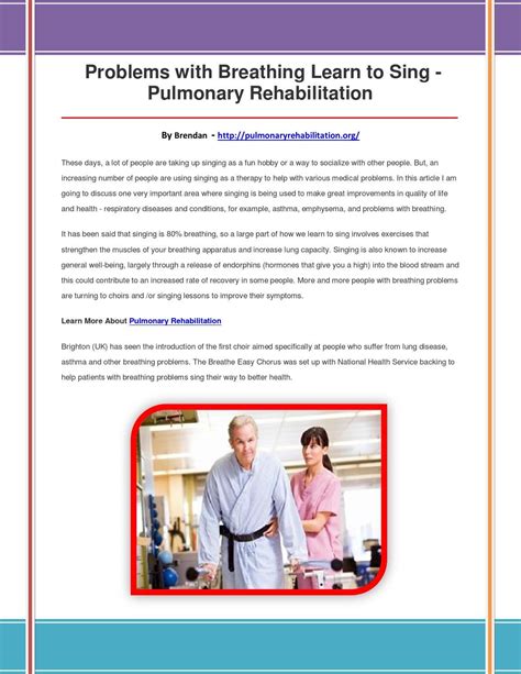 Pulmonary rehabilitation by werfdcfghj - Issuu