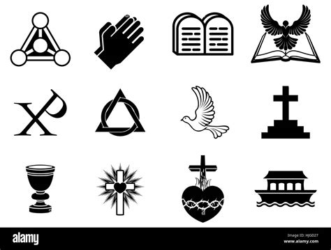 Church Logo Christian Symbols Praying Hands And Dove A