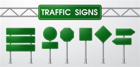 Traffic signs in realistic style Trapped by the road. 600432 Vector Art at Vecteezy