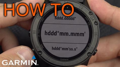 How to Change GPS Position Format on Garmin Tactix / Fenix - YouTube