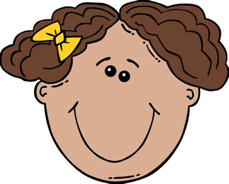 Girl Face Cartoon clip art (107390) Free SVG Download / 4 Vector