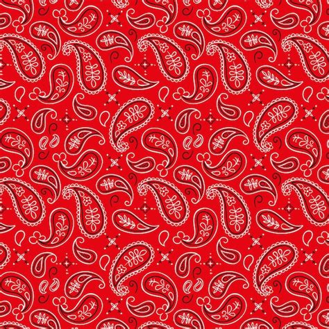 Premium Vector | Creative red paisley bandana pattern